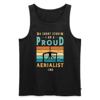 Aerialist A Short Story I Am A Proud Gymnastics - Men's Premium Organic Tank Top - black - Front - Michal (187cm)