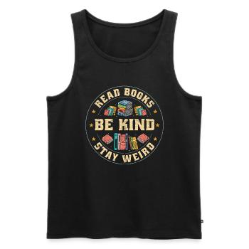 Librarian Read Books Be Kind Bookaholic Librarians - Männer Premium Bio Tank Top - Schwarz - Vorne - AI Model Male 178 light (178cm)
