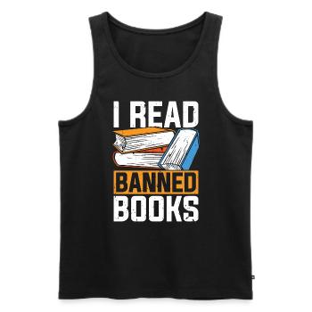 Librarian I Read Banned Books Library Librarians - Männer Premium Bio Tank Top - Schwarz - Vorne - AI Model Male 178 light (178cm)