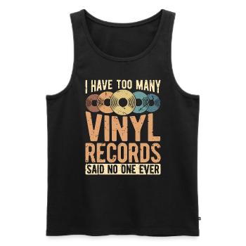 Disc Jockey I Have Too Many Turntable Disc Jockeys - Männer Premium Bio Tank Top - Schwarz - Vorne - Michal (187cm)