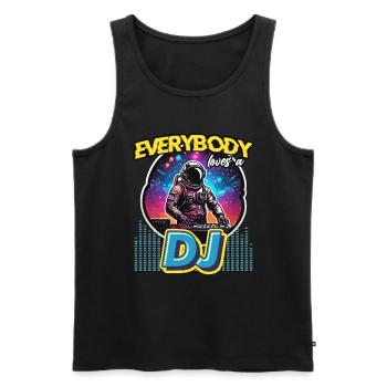 Disc Jockey Everybody Loves DJ Music Disc Jockeys - Männer Premium Bio Tank Top - Schwarz - Vorne - Michal (187cm)