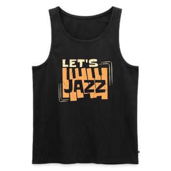 Jazz Music Let's Jazz Saxophonist Jazz Music Lover - Men's Premium Organic Tank Top - black - Front - AI Model Male 178 light (178cm)
