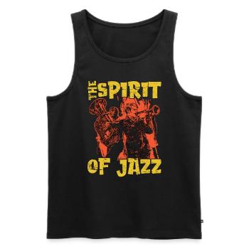 Musique Jazz L’ du musicien de jazz Saxophoniste - Débardeur bio Premium Homme - noir - Devant - AI Model Male 178 light (178cm)
