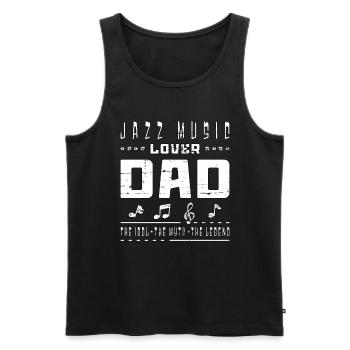 Amateur de musique jazz Papa L’idole Le mythe Saxophoniste - Débardeur bio Premium Homme - noir - Devant - Michal (187cm)
