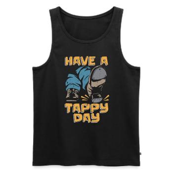 Tap Dance Have A Tappy Day Stomping Tap Dancer - Men's Premium Organic Tank Top - black - Front - AI Model Male 178 light (178cm)