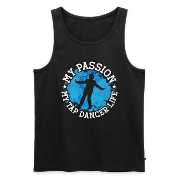 Tap Dancer My Passion My Tap Stomping Tap Dancers - Men's Premium Organic Tank Top - black - Front - AI Model Male 178 light (178cm)