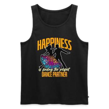 Ballroom Dance Happiness Is Finding Dance Floor - Männer Premium Bio Tank Top - Schwarz - Vorne - Michal (187cm)