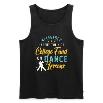 Ballroom Dance Allegedly I Spent The Kids Dancing - Männer Premium Bio Tank Top - Schwarz - Vorne - Michal (187cm)