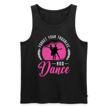 Ballroom Dance Forget Your Troubles Loves Dancing - Männer Premium Bio Tank Top - Schwarz - Vorne - Michal (187cm)