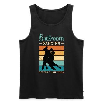 Ballroom Dance Ballroom Dancing Retro Dance Sport - Men's Premium Organic Tank Top - black - Front - AI Model Male 178 light (178cm)