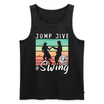 Swing Dance Jump Jive & Retro Dancing Swing Dancer - Men's Premium Organic Tank Top - black - Front - Michal (187cm)