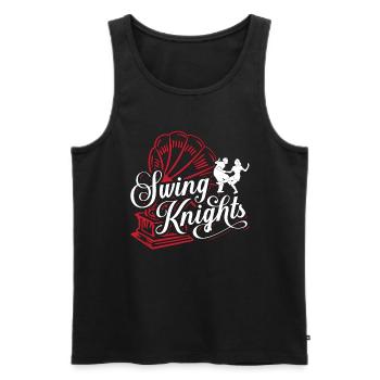 Swing Dance Swing Knights Lindy Hop Swing Dancer - Men's Premium Organic Tank Top - black - Front - AI Model Male 178 light (178cm)