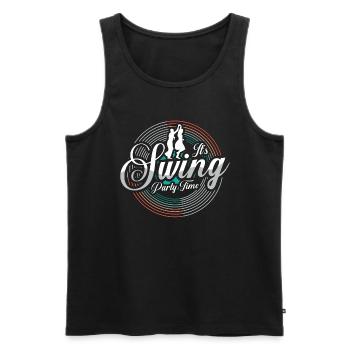 Swing Dance It's Swing Party Time Ballroom Dance - Männer Premium Bio Tank Top - Schwarz - Vorne - Michal (187cm)