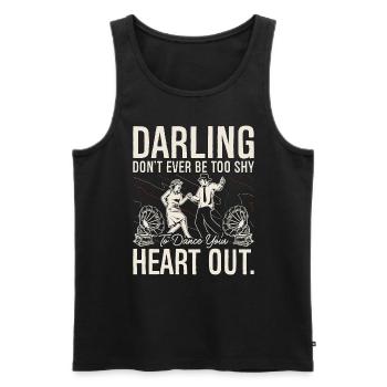 Danse Swing Darling Ne Jamais Danser Le Lindy Hop - Débardeur bio Premium Homme - noir - Devant - Michal (187cm)