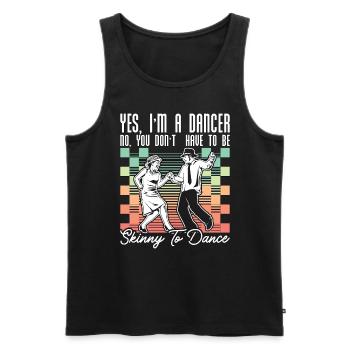 Swing Dance Yes I'm A Dancer Retro Loves Dancing - Men's Premium Organic Tank Top - black - Front - Michal (187cm)