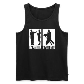 Ballroom Dancer My Problem My Pictogram Mom Dad - Männer Premium Bio Tank Top - Schwarz - Vorne - Michal (187cm)