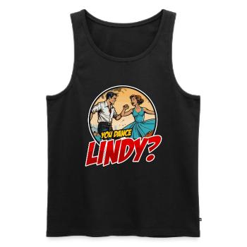 Swing Dance You Dance Lindy Dancing Swing Dancer - Men's Premium Organic Tank Top - black - Front - Michal (187cm)