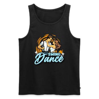 Swing Dance Lindy Hop Couple Dancing Swing Dancer - Men's Premium Organic Tank Top - black - Front - Michal (187cm)