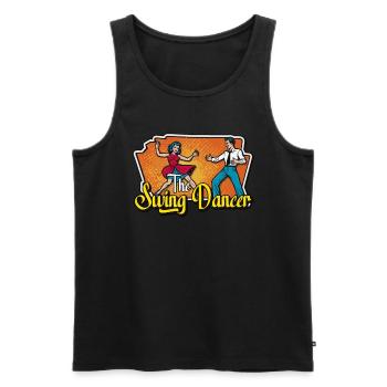 Swing Dance The Swing Dancer Lindy Hop Dancing - Men's Premium Organic Tank Top - black - Front - Michal (187cm)