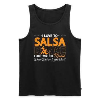 Salsa Dance I Love To Salsa Dancing Salsa Dancer - Men's Premium Organic Tank Top - black - Front - AI Model Male 178 light (178cm)