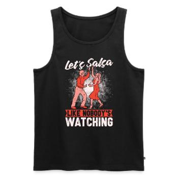 Salsa Dance Let's Salsa Like Dancing Salsa Dancer - Men's Premium Organic Tank Top - black - Front - AI Model Male 178 light (178cm)