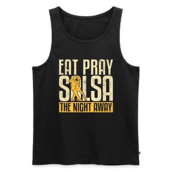 Salsa Dance Eat Pray Salsa The Night SDance Sport - Men's Premium Organic Tank Top - black - Front - AI Model Male 178 light (178cm)