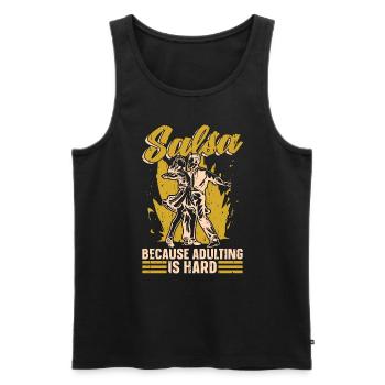 Salsa Dance Salsa Because Adulting Is Hard Dancing - Men's Premium Organic Tank Top - black - Front - AI Model Male 178 light (178cm)