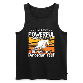 Cockatiel The Most Powerful Budgie Lover Cockatiel - Men's Premium Organic Tank Top - black - Front - Michal (187cm)