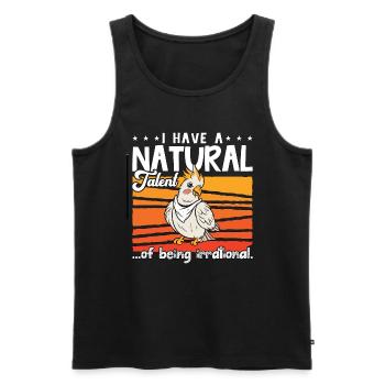 Cockatiel I Have A Natural Budgie Cockatiel Lover - Men's Premium Organic Tank Top - black - Front - Michal (187cm)