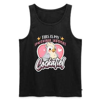 Cockatiel This Is My Emotional Support Bird Lover - Men's Premium Organic Tank Top - black - Front - Michal (187cm)