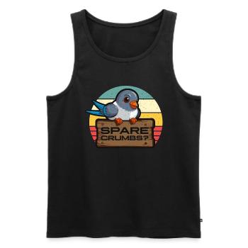 Pigeon voyageur Spare Crumbs Loves Pigeon Racing - Débardeur bio Premium Homme - noir - Devant - Michal (187cm)