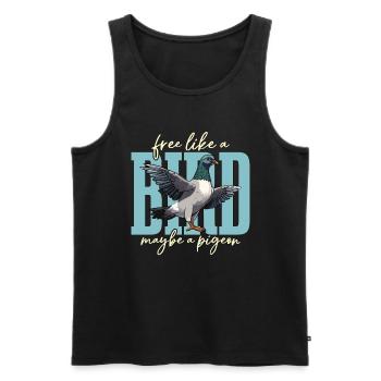 Homing Pigeon Free Like A Bird Maybe Pigeon Lover - Männer Premium Bio Tank Top - Schwarz - Vorne - AI Model Male 178 light (178cm)