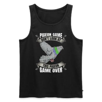 Jeu de pigeon voyageur Ne regardez pas l’amateur de courses de pigeons - Débardeur bio Premium Homme - noir - Devant - Michal (187cm)