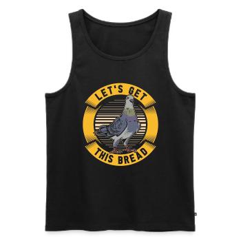 Homing Pigeon Let's Get This Bread Pigeon Lover - Men's Premium Organic Tank Top - black - Front - Michal (187cm)