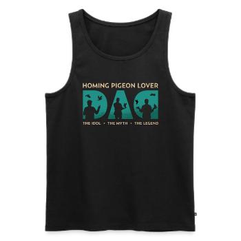 Homing Pigeon Lover Dad The Idol The Pigeon Lover - Men's Premium Organic Tank Top - black - Front - Michal (187cm)