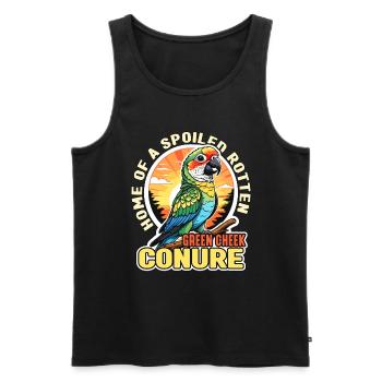 Conure Home Of A Spoiled Rotten Parrot Pet Bird - Men's Premium Organic Tank Top - black - Front - AI Model Male 178 light (178cm)