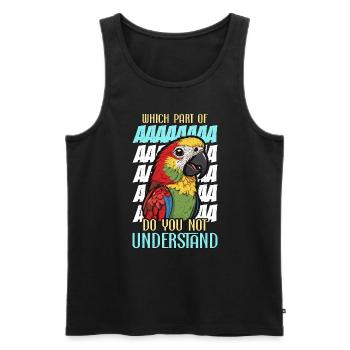 Conure Which Part Of Parrot Owner Conure Lover - Men's Premium Organic Tank Top - black - Front - AI Model Male 178 light (178cm)