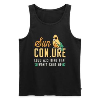 Sun Conure Noun Loud Pet Bird Animal Lover Conure - Men's Premium Organic Tank Top - black - Front - AI Model Male 178 light (178cm)