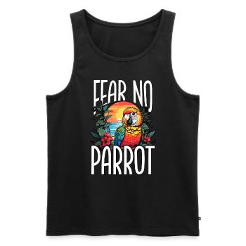 Parrot Fear No Parrot Ornithologist Bird Lover - Men's Premium Organic Tank Top - black - Front - AI Model Male 178 light (178cm)