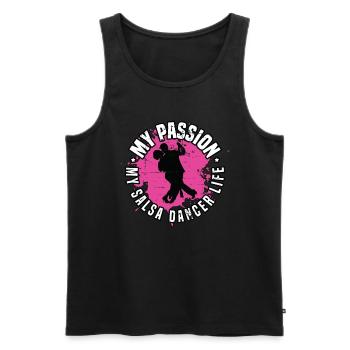 Salsa Dancer My Passion My Salsa Music Dance Sport - Men's Premium Organic Tank Top - black - Front - AI Model Male 178 light (178cm)