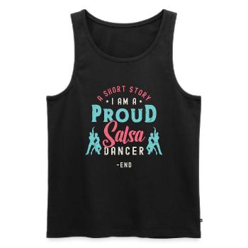 Salsa Dancer A Short Story I Am Salsa Dance Lover - Men's Premium Organic Tank Top - black - Front - AI Model Male 178 light (178cm)