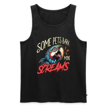 Macaw Bird Some Pets Bark Ornithology Macaw Lover - Männer Premium Bio Tank Top - Schwarz - Vorne - AI Model Male 178 light (178cm)