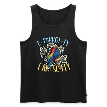 Macaw Bird A-Parrot-Ly I Am So Fly Ornithologist - Männer Premium Bio Tank Top - Schwarz - Vorne - Michal (187cm)