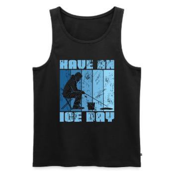 Ice Fishing Have An Ice Fishing Rod Ice Fisherman - Men's Premium Organic Tank Top - black - Front - AI Model Male 178 light (178cm)