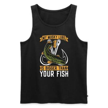 Musky Fishing My Musky Lure Is Bigger Fishing Rod - Männer Premium Bio Tank Top - Schwarz - Vorne - Michal (187cm)