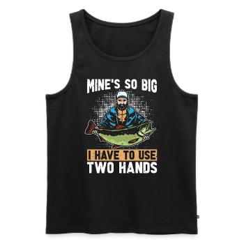 Musky Fishing Mine's So Big Fishing Rod Fisherman - Männer Premium Bio Tank Top - Schwarz - Vorne - Michal (187cm)