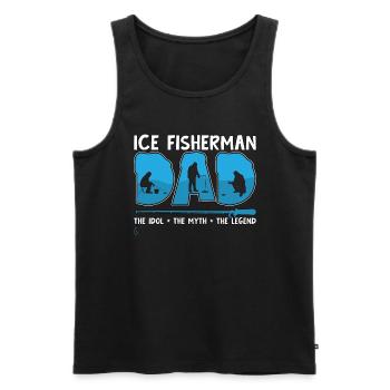 Ice Fisherman Dad The Idol The Myth Ice Angler - Men's Premium Organic Tank Top - black - Front - AI Model Male 178 light (178cm)