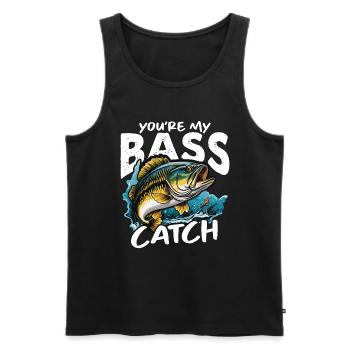 Bass Fishing Vous êtes mon amateur de pêche à l’achigan - Débardeur bio Premium Homme - noir - Devant - Michal (187cm)