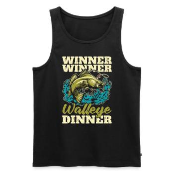 Walleye Fishing Winner Winner Walleye Boating - Männer Premium Bio Tank Top - Schwarz - Vorne - AI Model Male 178 light (178cm)