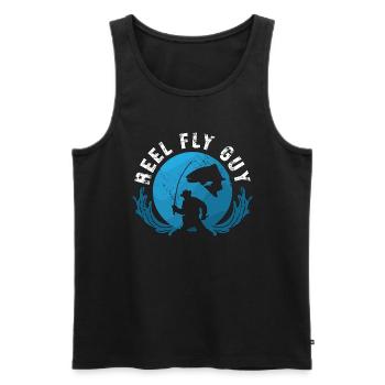 Fly Fishing Reel Fly Guy Fishing Rod Fly Fisherman - Männer Premium Bio Tank Top - Schwarz - Vorne - Michal (187cm)